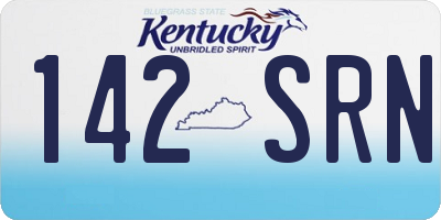 KY license plate 142SRN