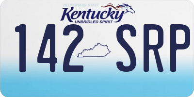 KY license plate 142SRP