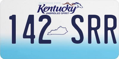 KY license plate 142SRR