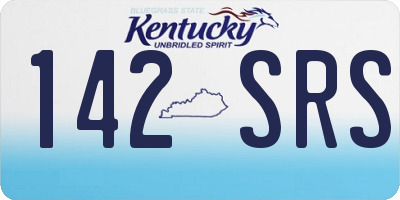 KY license plate 142SRS