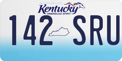 KY license plate 142SRU