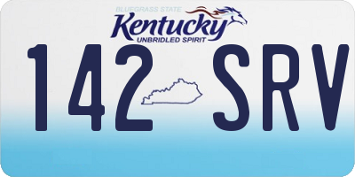 KY license plate 142SRV