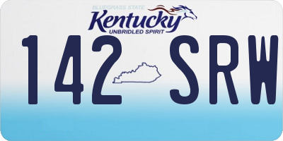 KY license plate 142SRW