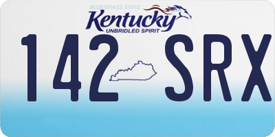 KY license plate 142SRX