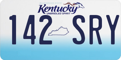 KY license plate 142SRY