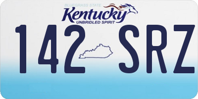 KY license plate 142SRZ
