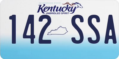 KY license plate 142SSA