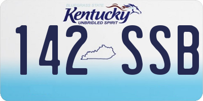 KY license plate 142SSB