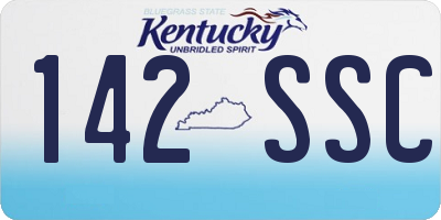 KY license plate 142SSC