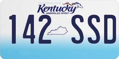 KY license plate 142SSD