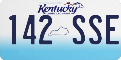 KY license plate 142SSE