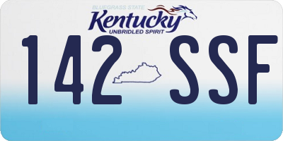 KY license plate 142SSF