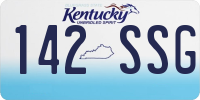 KY license plate 142SSG