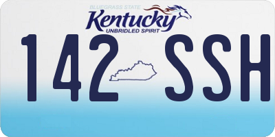 KY license plate 142SSH