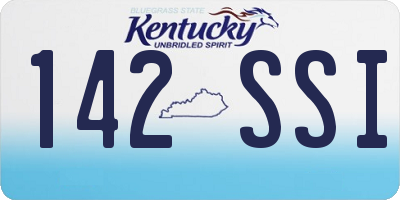 KY license plate 142SSI