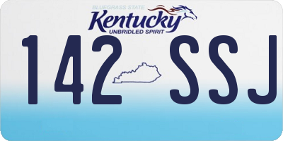 KY license plate 142SSJ