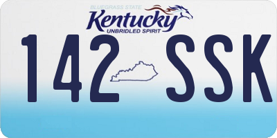 KY license plate 142SSK
