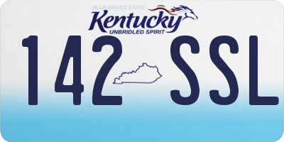 KY license plate 142SSL
