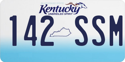 KY license plate 142SSM