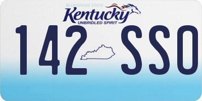 KY license plate 142SSO