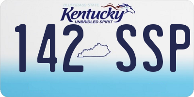 KY license plate 142SSP