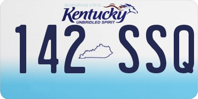 KY license plate 142SSQ