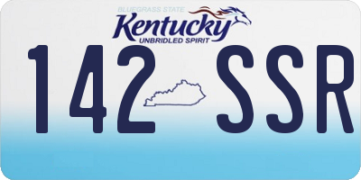 KY license plate 142SSR