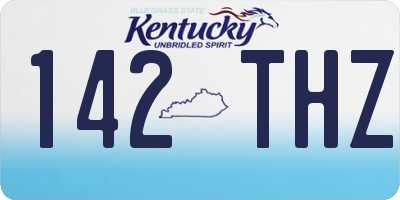 KY license plate 142THZ