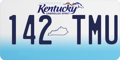 KY license plate 142TMU