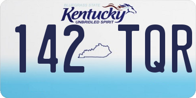 KY license plate 142TQR