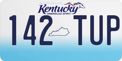 KY license plate 142TUP