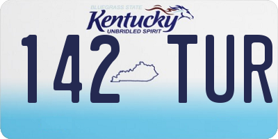 KY license plate 142TUR