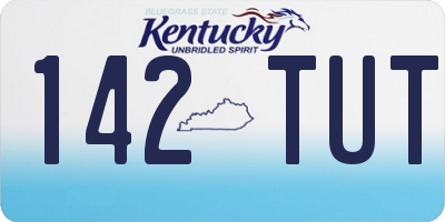 KY license plate 142TUT