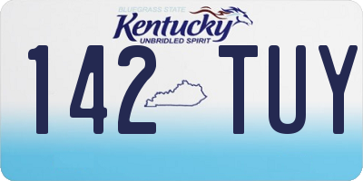 KY license plate 142TUY