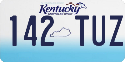 KY license plate 142TUZ