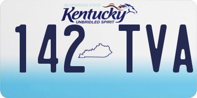 KY license plate 142TVA