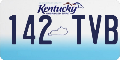 KY license plate 142TVB
