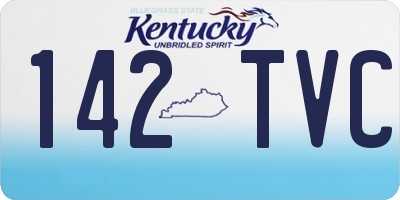 KY license plate 142TVC