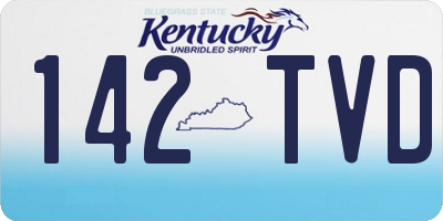 KY license plate 142TVD