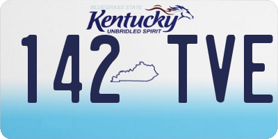 KY license plate 142TVE