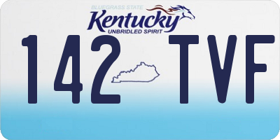 KY license plate 142TVF