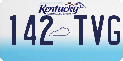 KY license plate 142TVG