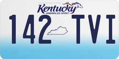 KY license plate 142TVI