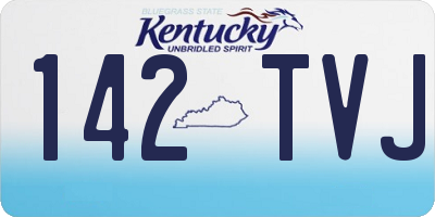 KY license plate 142TVJ