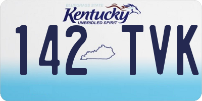 KY license plate 142TVK