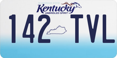 KY license plate 142TVL