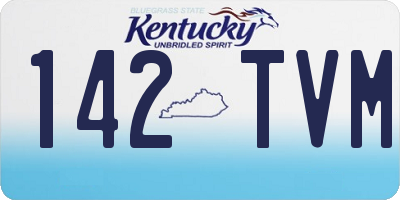 KY license plate 142TVM