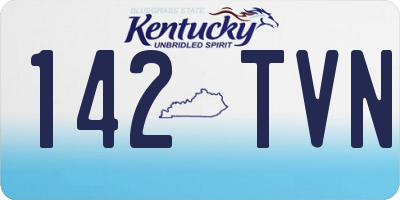 KY license plate 142TVN