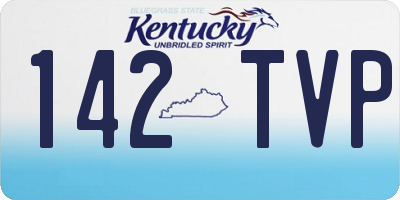 KY license plate 142TVP