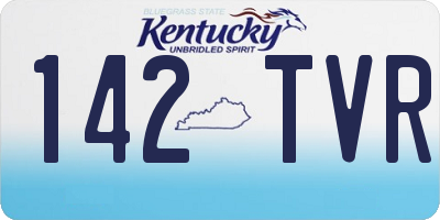 KY license plate 142TVR
